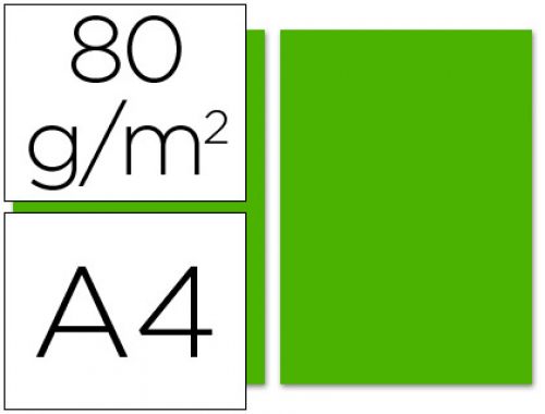 Papel de cor liderpapel din a4 80 gr verde intenso embalagem de 100 folhas , Liderpapel , 53164 , 8423473531642